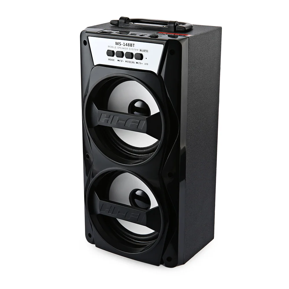 Portable MS 148BT Wireless Bluetooth Speaker High Power Output FM Radio