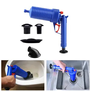 

1pcs Air Power Drain Blaster gun High Pressure Powerful Manual sink Plunger Opener cleaner pump for Bath Toilets Bathroom Show