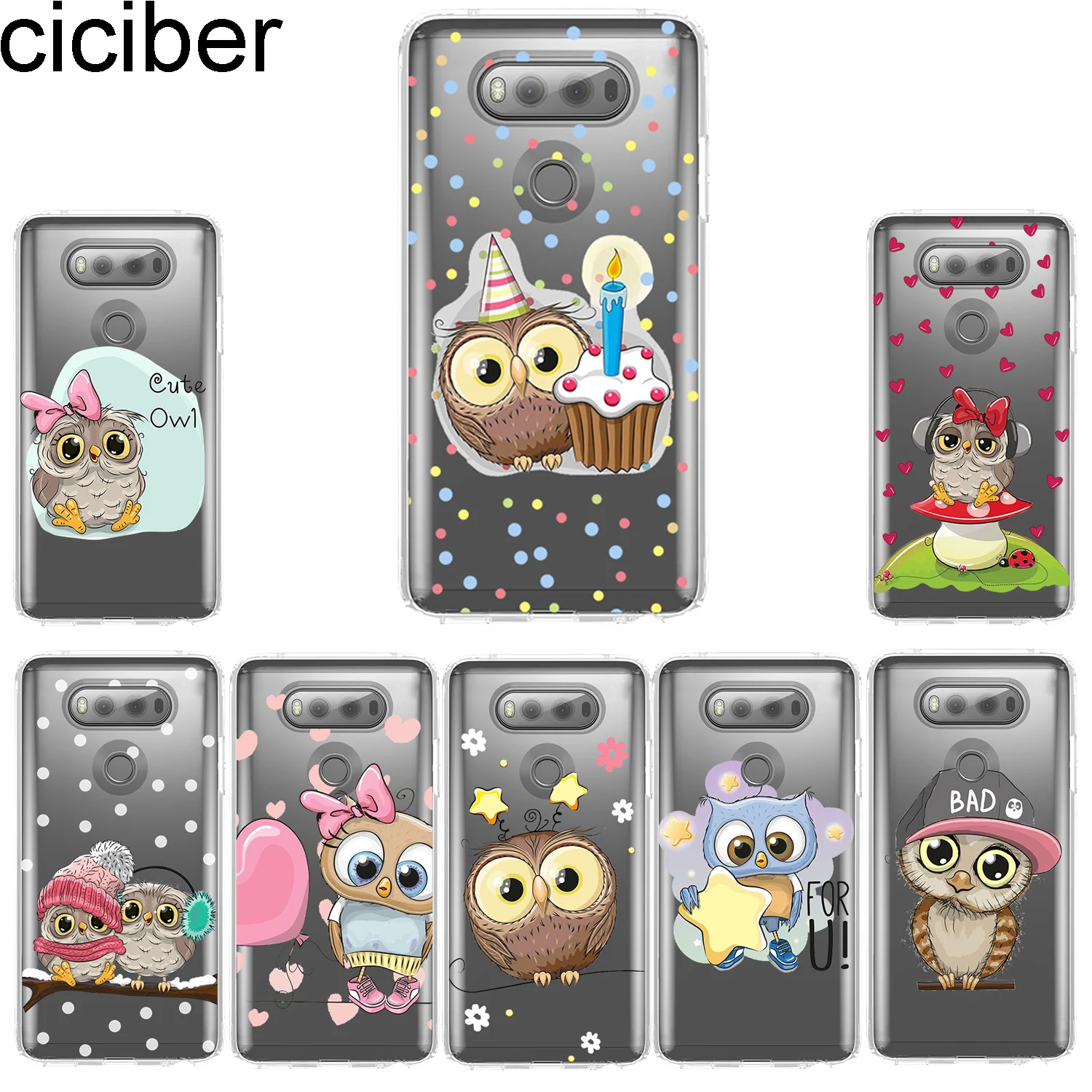 ciciber for LG G7 G6 G5 G4 V40 V35 V30 V20 Phone Case Soft K11 K10 K9 K8 K7 K4 2018 2017 X Power 3 2 Q Stylus 6 7 Owl |