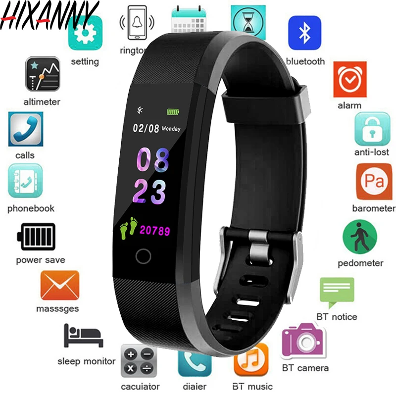 

New Fitness tracker bracelet P70 smart watch band blood pressure clock IP68 waterproof upgrade P68 fast ship for dropshipping