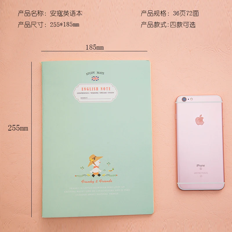 4pcs lot korean kawaii english homework notebook for practicing