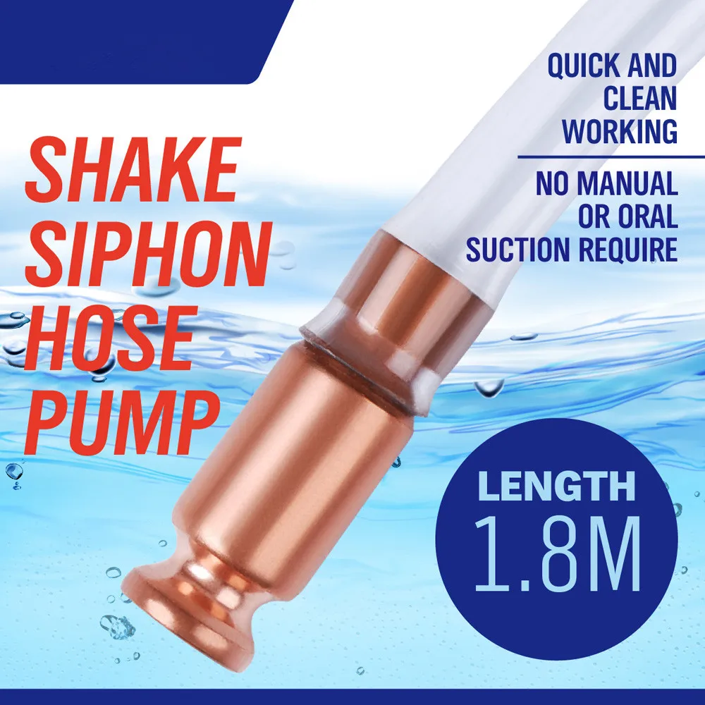 Oil leakage Suction pipe Siphon Tube Hose manual fuel transfer pump Sucker Fuel Tank180cm Auto Vehicle Necessary AD1002|vehicle| |