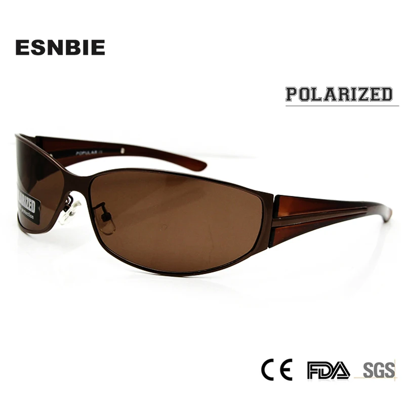 

ESNBIE OPTICAL Polarized Sunglasses Men Oversized Male Sunglasses Driver Glass Flying Wrap Polaroid Sun Glass Sun Shade