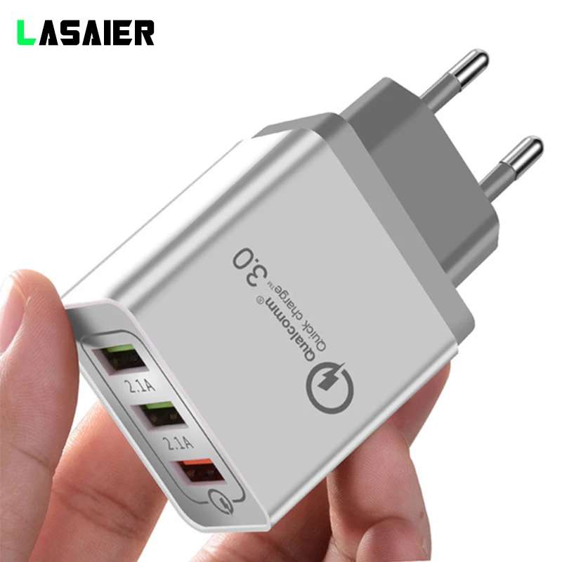

Universal Multi USB Charger Phone 3 Port Quick Charge QC 3.0 5V Fast Charging Smartphone for Xiaomi Huawei Mate P20 for Samsung