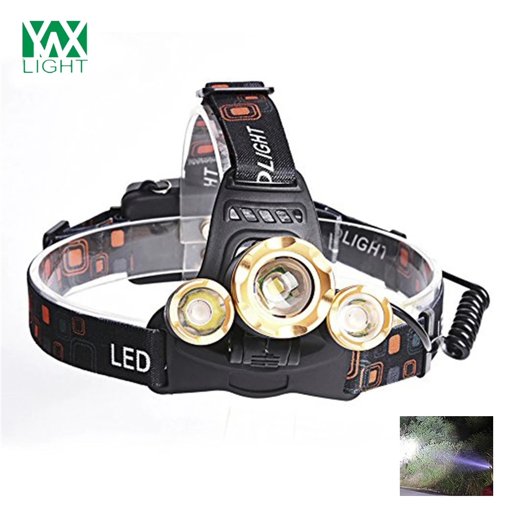 

LDE Headlight 3000 Lumens 4 Working Modes 30W LED Headlamp Waterproof Linterna Helmet Light for Camping Hiking Outdoor Sports