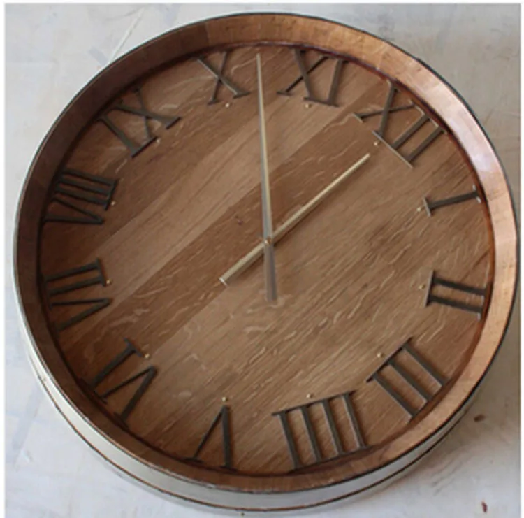 Bar Wooden clock Custom built Decoration clock Hanging Wall Bar Oak