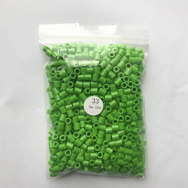 1000 Beads/Bag 5mm Perler Artkal Beads 37 Colors Available Material Bag DIY Cartoon Making Tube Colorful Beads Educational Toys