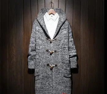 

M-5XL !2017 Spring and Autumn in the long paragraph sweater Japanese coat cardigan men's coat large size tide men cloak