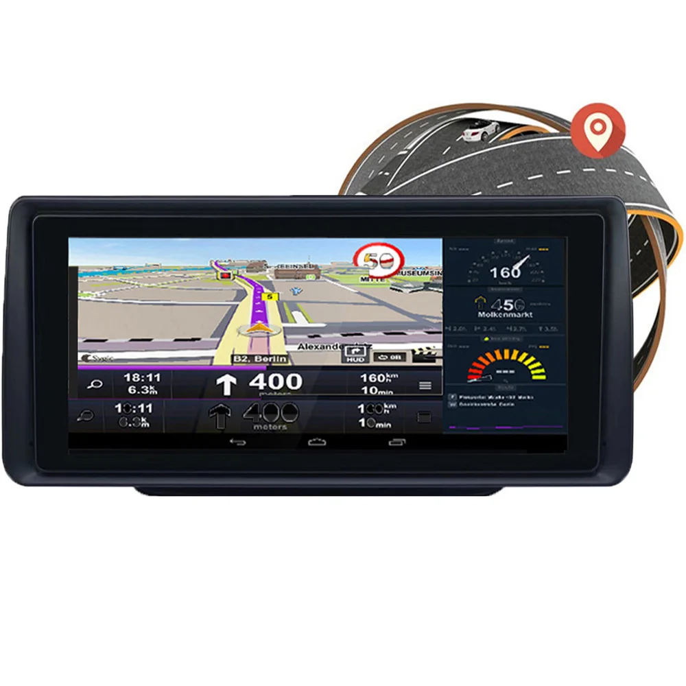 WHEXUNE 3G 6.86 Inch Car DVR GPS Navigation Android Full HD 1080p dash cam Auto recorder Dual Lens