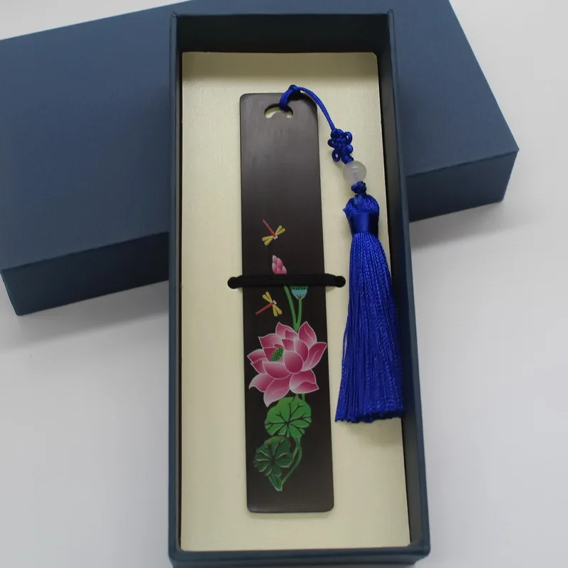 Производители эбенового дерева ручной раскрашенные Закладка для книг креативные канцелярские кисточки на заказ ремесло Бизнес подарки