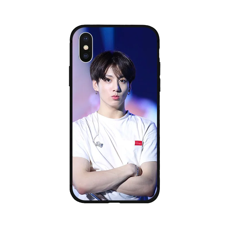 Euphoria Jungkook kim namjun KPOP, мягкий черный чехол из ТПУ для Apple iPhone X, XR, XS MAX, 7, 8, 7 plus, 6, 6S Plus, 5, 5S, SE