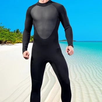 

Diving Suit Male Full Men Bodysuit Wetsuit 3mm Neoprene Stretchy Swimming Long Sleeve Swimsuit Surfing Snorkeling Full Bodysuit