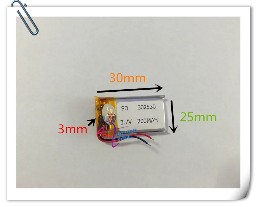 Оптовая продажа 10 шт 3 7 V 200 mAh литиево полимерный lipo Перезаряжаемые Батарея для Mp3