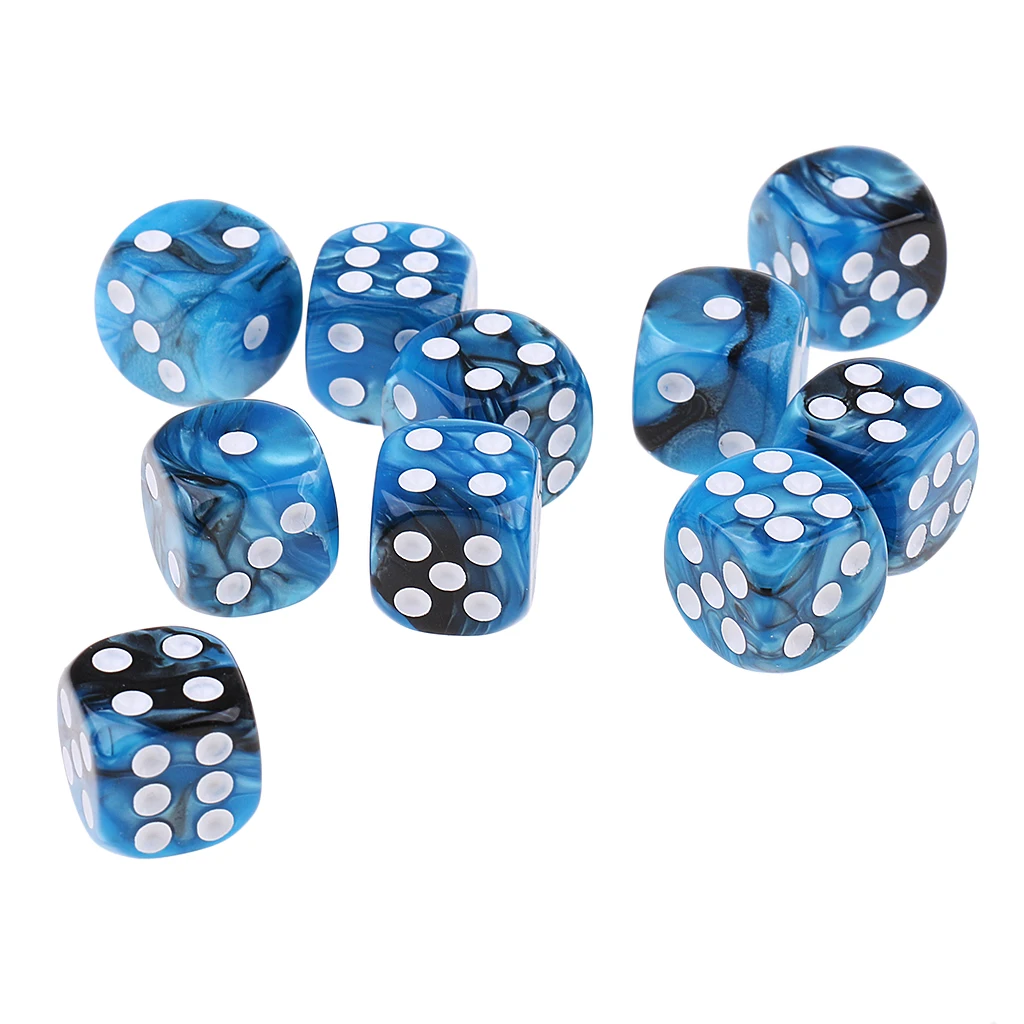 MagiDeal 30Pcs 16mm Six Sided D6 Dices Party Fun Toy for RPG MTG DND Dungeons and Dragons Gambling Craps