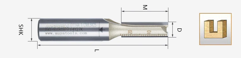 1 шт. 1/4 1/2 хвостовик две флейты прямые биты соединение канавок Rabbet Концевая фреза Арден фреза