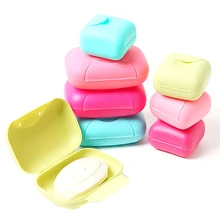 1 шт. портативная мыльница для мыла, контейнер для ванной комнаты, Acc, дорожная домашняя пластиковая коробка с крышкой, маленькие/большие размеры, яркие цвета