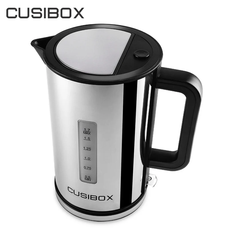 CUSIBOX Kettles 1.7L Stainless Steel Electric Kettle Thermal Insulation