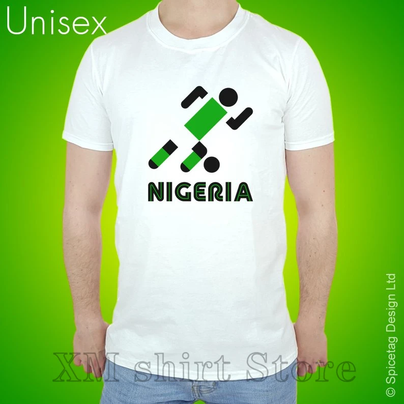 

Nigeria Retro Football T-shirt Stick Man Nigerian 2018 World Soccer T Shirt Mens Womens Tee 100% cotton O-neck tshirts