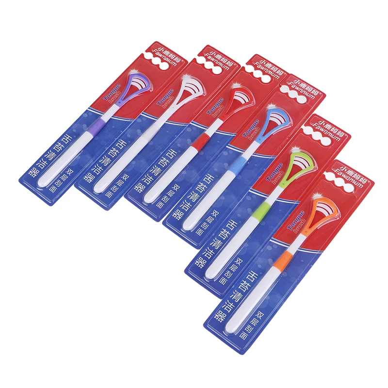 2PCS Plastic Tongue Cleaner Scraper Care Professional Oral Hygiene Mouth Random High Quality