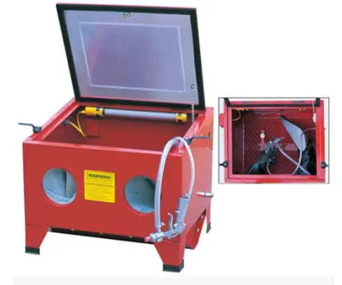 Mini Sandblasting Cabinet 90l Sandblaster With Sand Blasting Gun