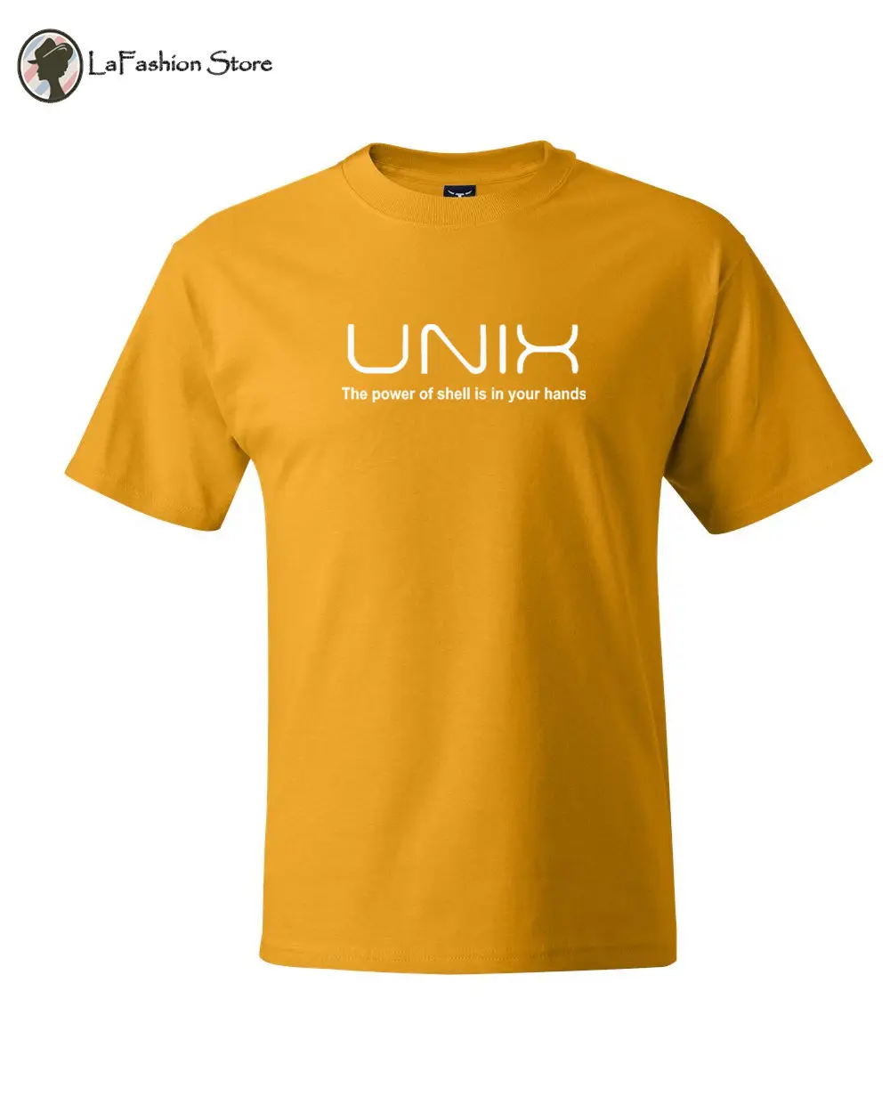 

Unix The Power of Shell Is Your Hand Linux T Shirt Sunique Design Tops Tees Summer Men'S Hip Hop Street Extend Slim Fit T Shirts