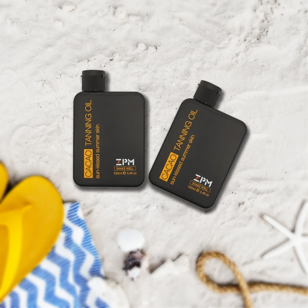 ZPM увлажняющее масло для загара, SPF 6, 3,4 oz бутылка, 1 Граф, широкий спектр защиты UVA/UVB, кокосовое масло, Cacao, Hypoallergeni