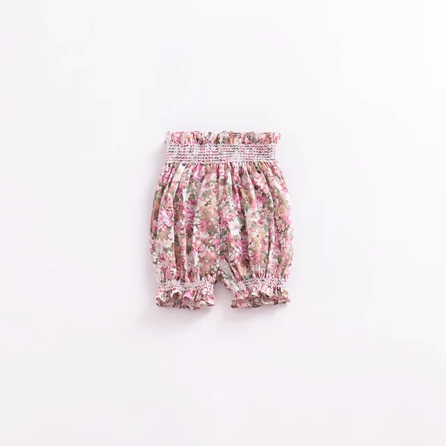 Милая Одежда для новорожденных девочек широкие юбочки с цветочным рисунком одежда для пляжной вечеринки шорты для малышей эластичные шаровары - Цвет: E