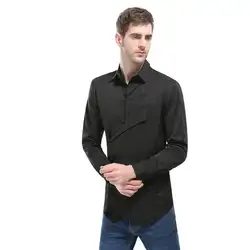 Модный бренд Camisa Masculina рубашка с длинными рукавами для мужчин корейский Тонкий Дизайн Формальные повседневное Мужской платье Размеры