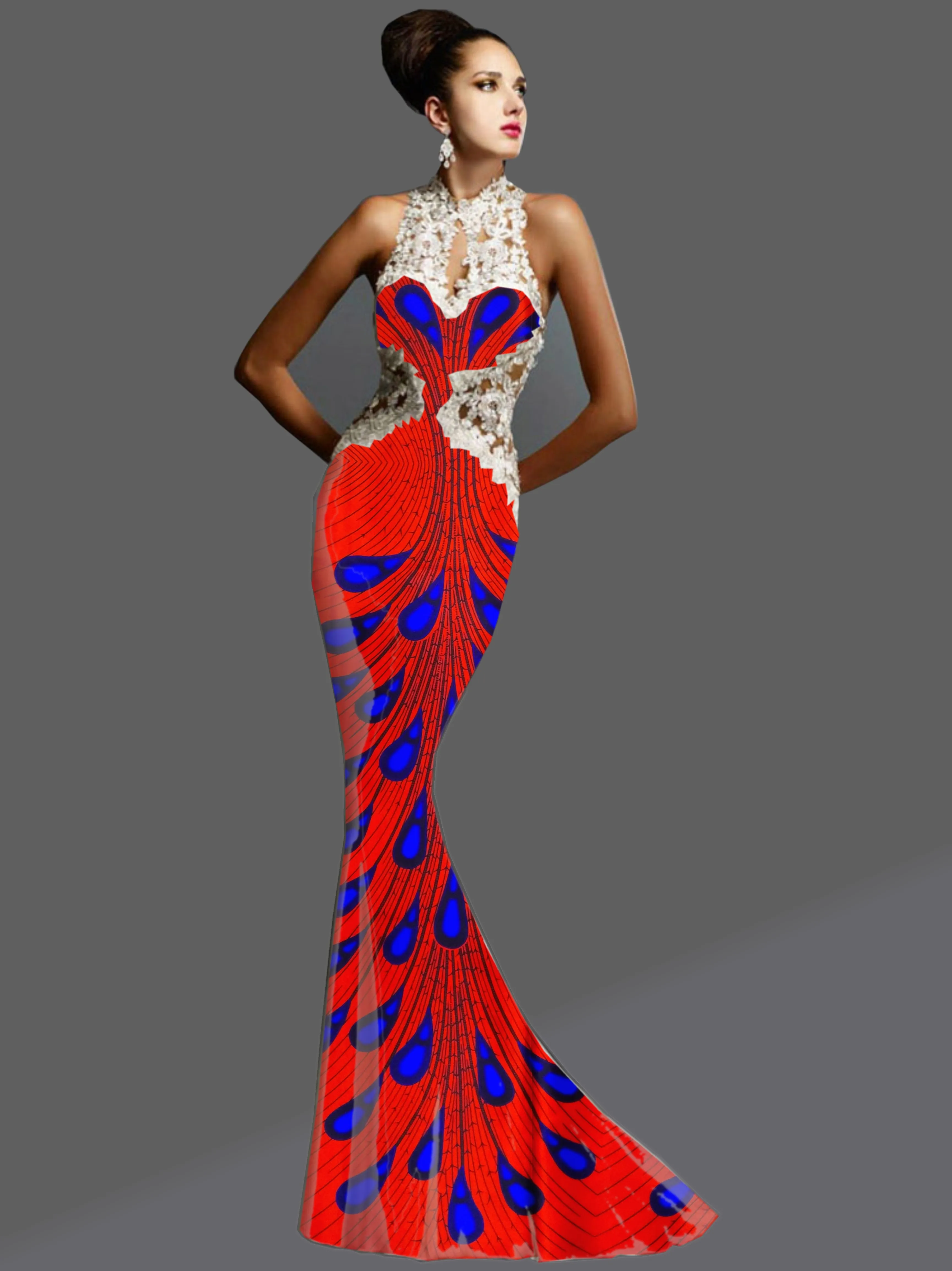 LIULANZHI африканская ткань белая атласная ткань с синим узором Дизайн Новое поступление африканская атласная ткань для платья XDA01