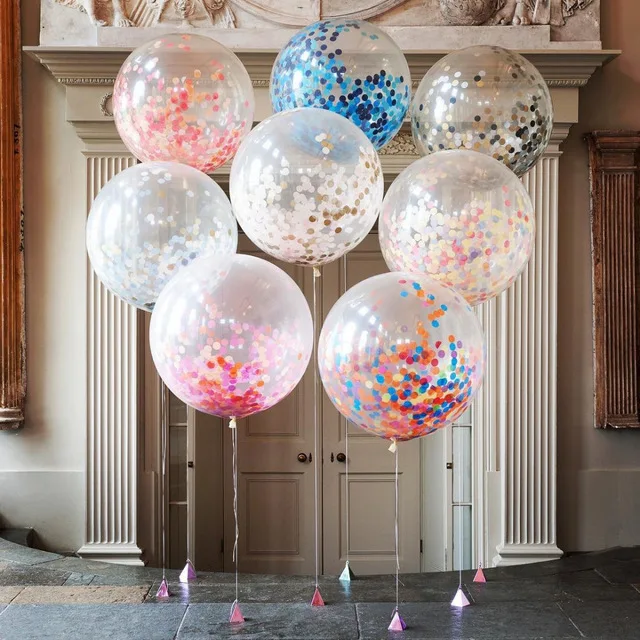 

Giant Big Balloon Confetti Birthday Party Decorations Kids Baloon Birthday Ballons Wedding Decoration Globos Party Even Supplies