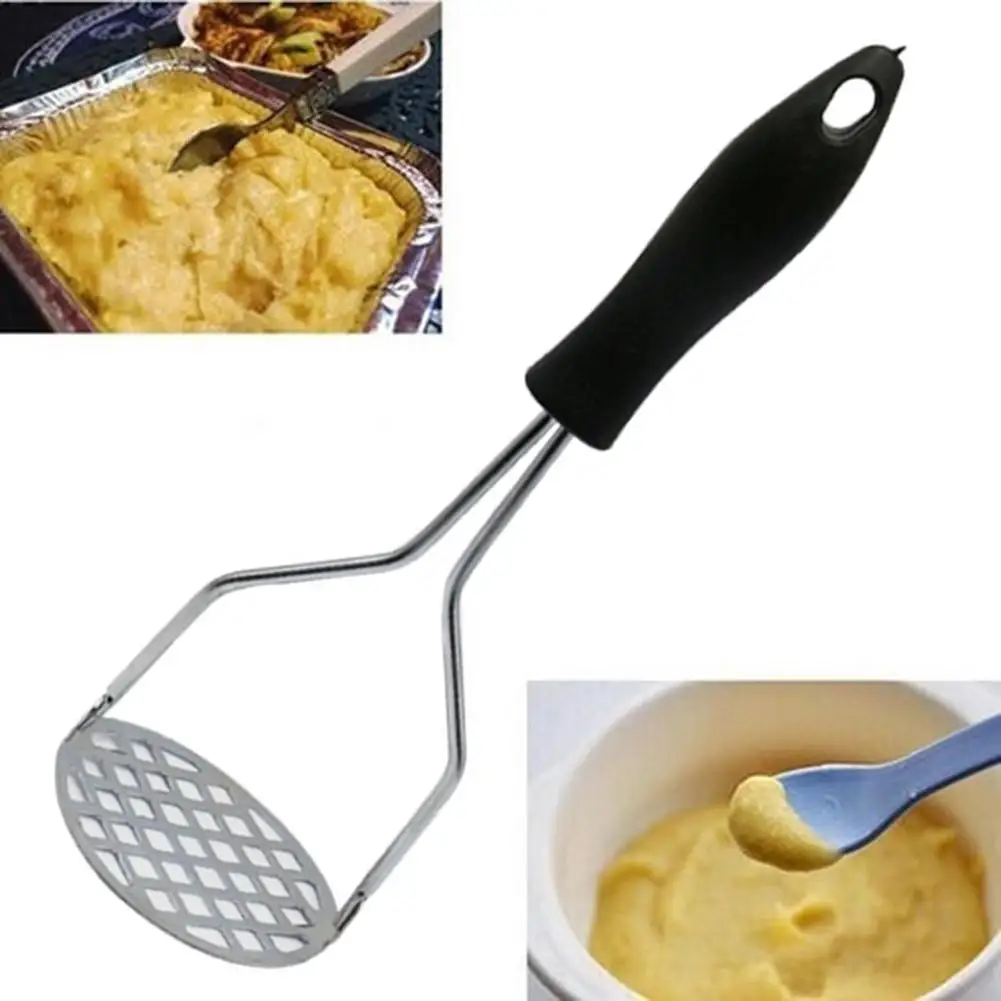 

HOT SALE Stainless Steel Kitchen Vegetable Potato Masher Ricer Puree Juice Maker Fruit Egg Pusher Smooth Mashed Crusher Kitchen