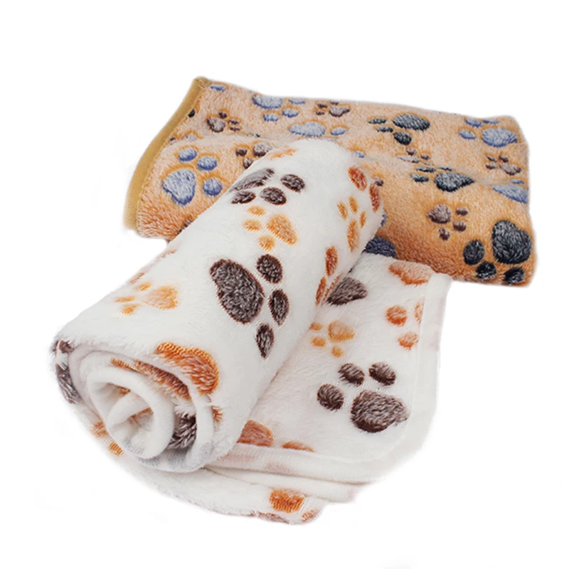 Soft Pet Blanket Winter Warm Dog Cat Mat Bed Dog Paw Print Sleeping Bed Mattress Cover Cushion For Small Medium Dogs Puppy Cats6