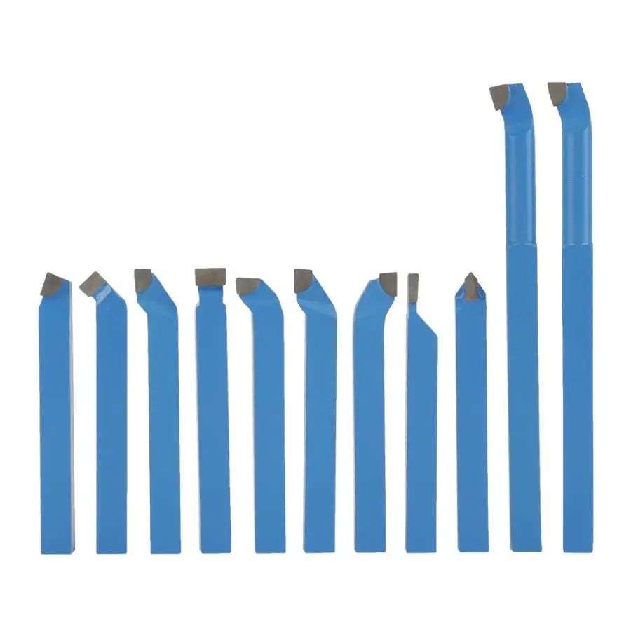 

Grooving Tool 11Pcs 12*12mm Lathe Tools Carbide Tipped Welding Milling Cutting Turning Tool Set