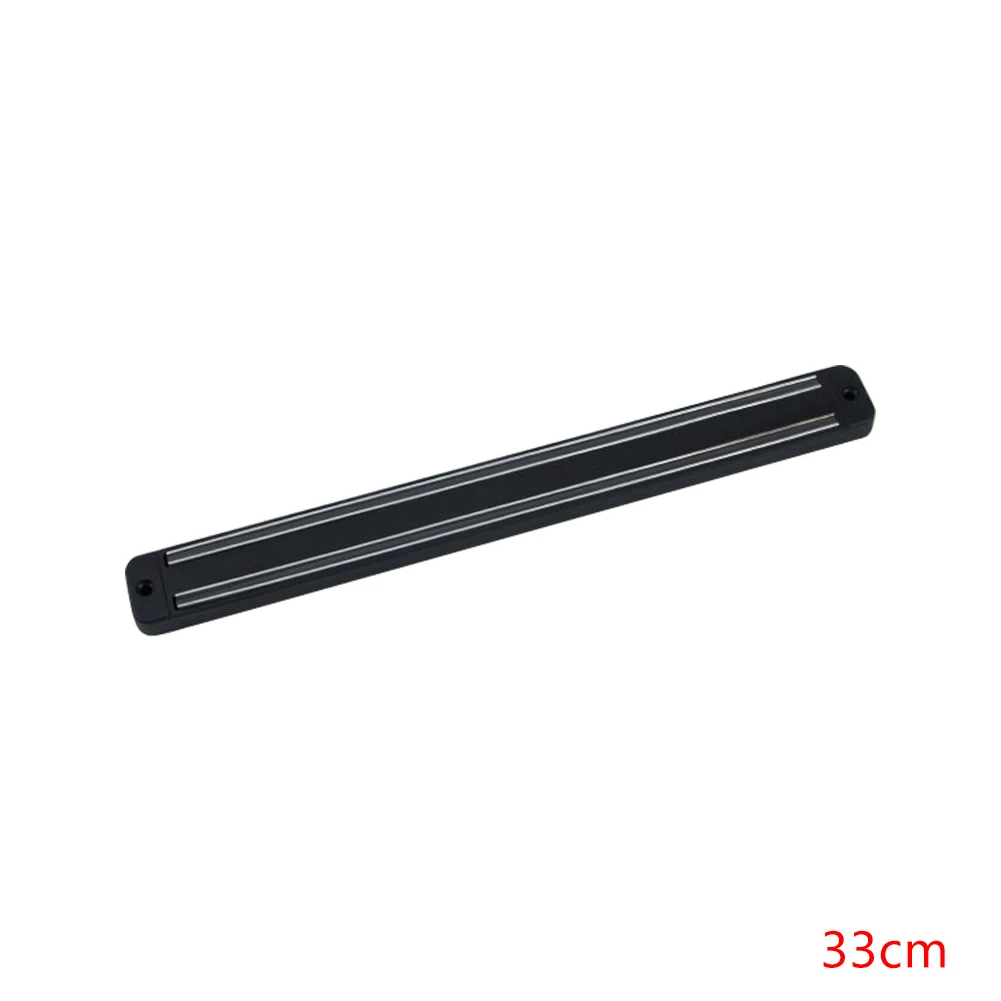 Высокое качество 20/33/38/48 см магнитный держатель для ножей Кухня настенный кронштейн Черный ABS Пластик блок магнитный держатель для ножей для металла Ножи - Цвет: 33cm