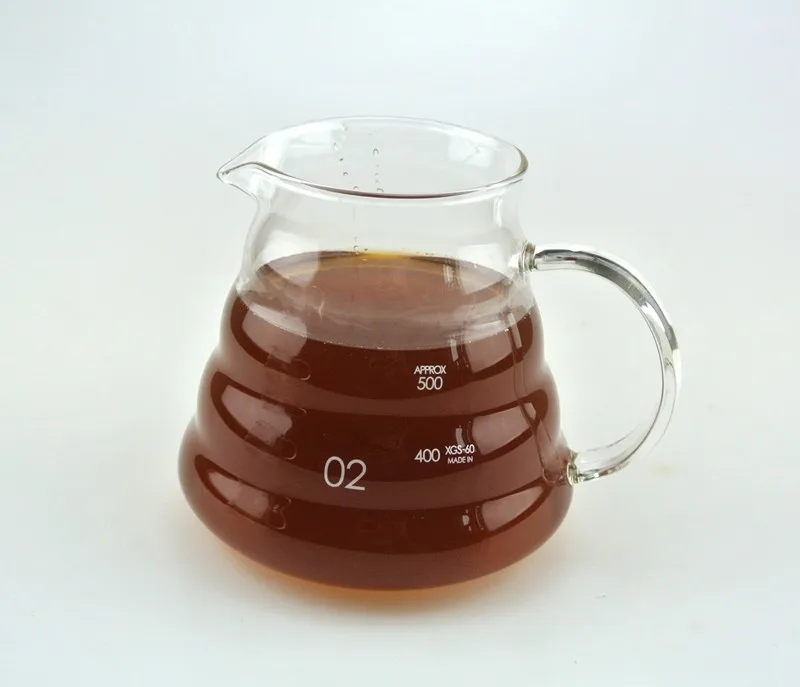 V60 капельного Limited 1 шт. Горячие Кофе Dripper Стиль сервер чайник 300 мл 600 мл 780 мл Чай горшок термостойкие Стекло укомплектованный Ciq