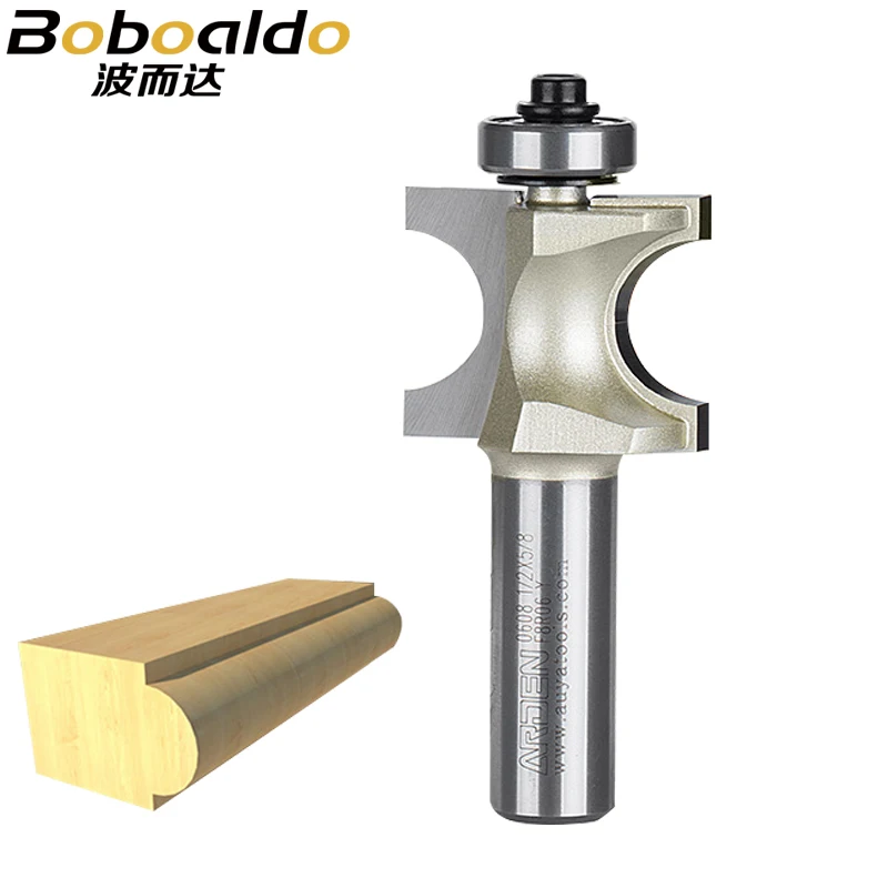 

1pcs Bead And Bull Nose Bit With Beading Solid Tungsten Steel Carbide Carving Tool Slotted Woodworking Tools Arden Router Bit