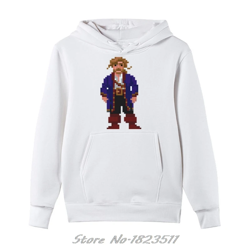 Свитшот с принтом Для мужчин гайбраш Threepwood Толстовка пикселей секрет Monkey Island
