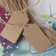 500 шт. теги и 500 шт. Струны для одна партия картон Бланк цена бирка "сделай сам" крафт-бумажный ярлычок