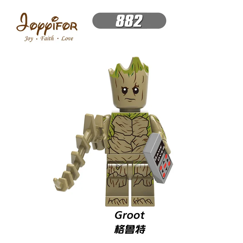 

Joyiifor Marvel super hero Compatible LegoINGlys NinjagoINGly Groot rocket raccoon serial boss serial Building Blocks Ninja Toys