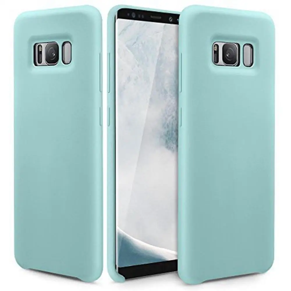 Жидкий силиконовый чехол для телефона для Samsung Galaxy A8() A8() плюс силиконовый резиновый ударопрочный телефон задняя крышка в виде ракушки 10 шт./лот - Цвет: green