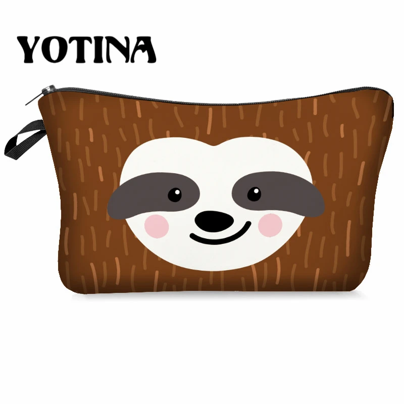 Yotina сумка для макияжа женская косметичка с разноцветным узором llama 3D печать neceser туалетный мешок путешествий Органайзер для макияжа - Цвет: bpd54818