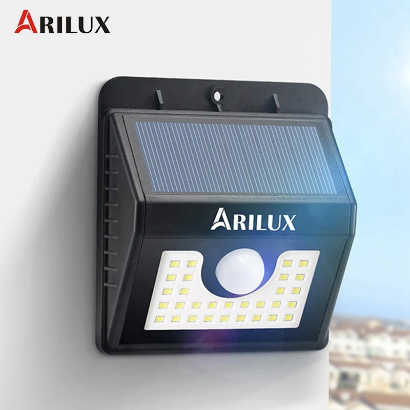 ARILUX AL SL04 Waterproof IP65 30 LED Solar Light Outdoor LED Garden Light 200LM PIR Motion