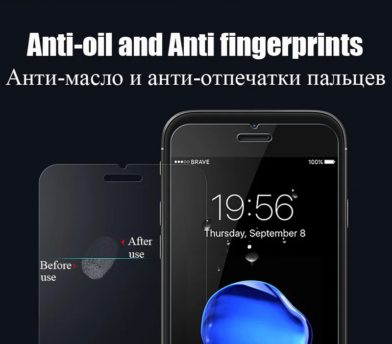 2 Pcs  lot Screen Protector For iPhone 5 5s 5C SE 6 6s 7 8 X Glass Film Ultra-thin Tempered For iPhone 6 6s 7 8 Plus X 5 5s SE   (1)
