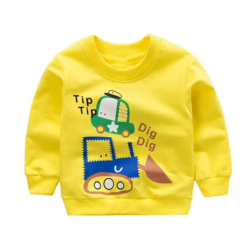 

Children Baby Clothing Sweatshirt Long sleeve Cartoon Car Print Casual Sweatshirt Autumn Kids Tops