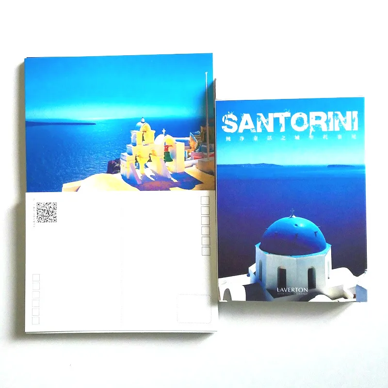 30 Teile/satz Santorini Postkarten Landschaft Postkarten Speicher der Liebe Blau Postkarte Seeozean Postkarte