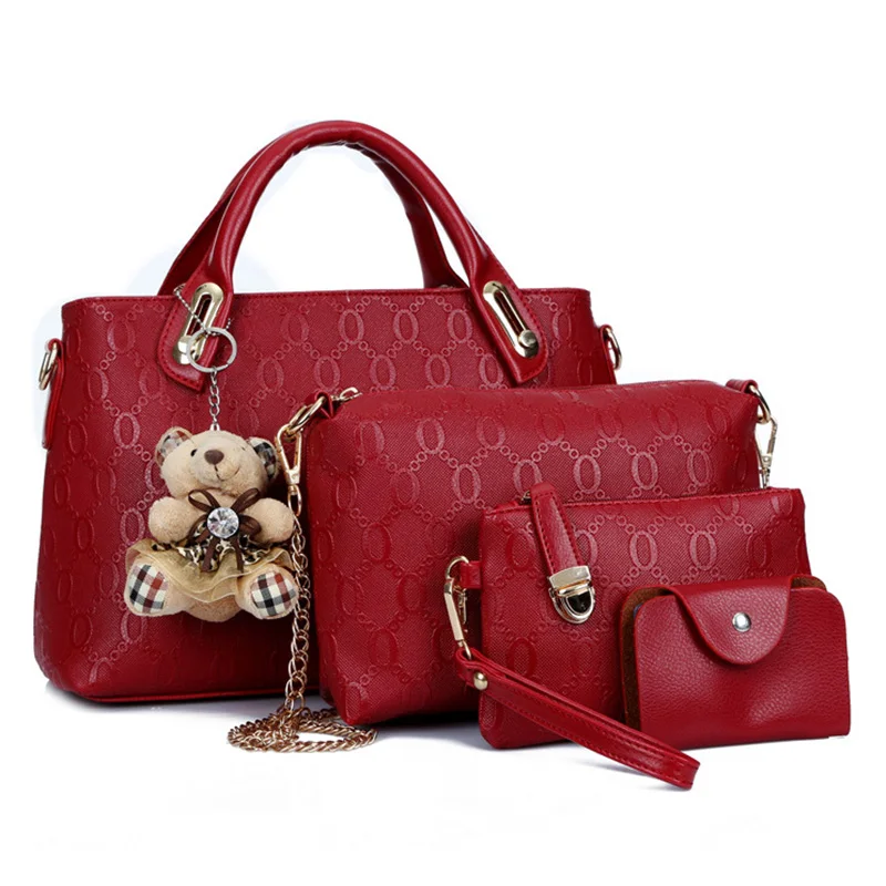 Women Leather Handbags Set Purses and Handbags Girls Women Messenger