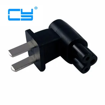 

USA 1-15P & Australia SAA Male to IEC C5 3pin Female Right Angled Travel socket plug Adapter Adaptor for Laptop Notebook