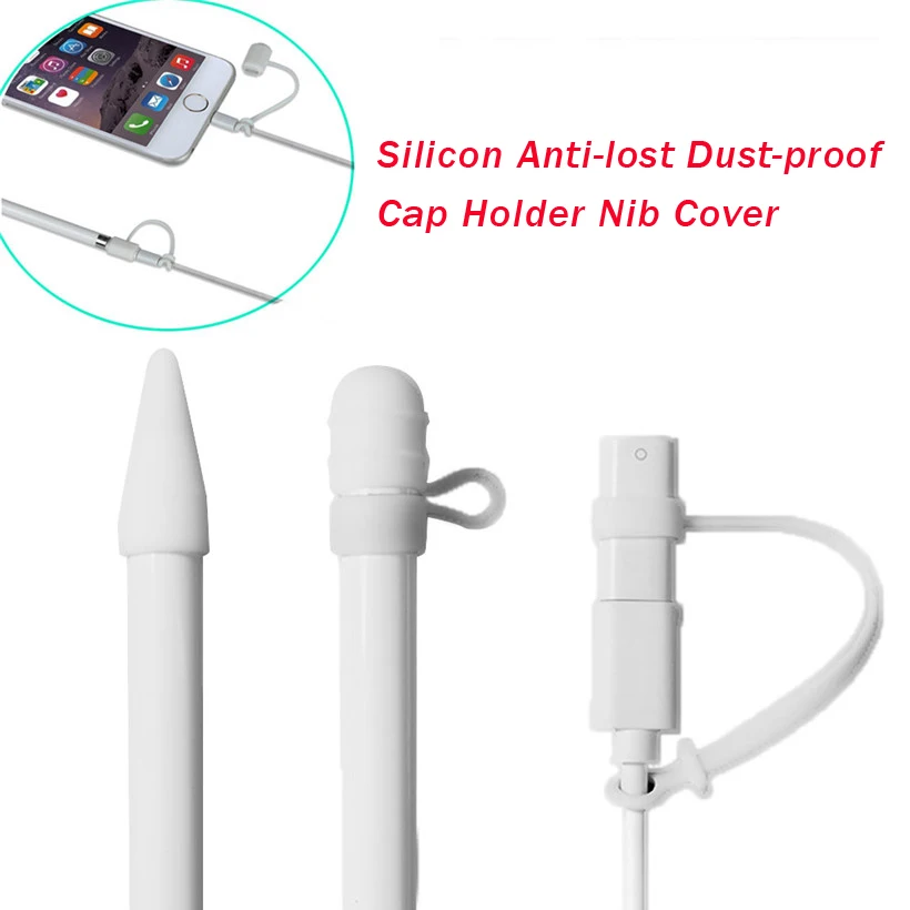 

Soft Silicone Protective Anti-lost Cap Case Cover Holder for Apple Pencil Anti-lost Holder for USB Adapter For Apple iPad Pen