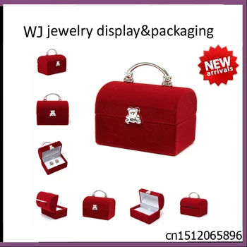 

Wholesale 12pcs European Ring Jewelry Box Earrings Holder Necklace Pendant Storage Cajas Velvet Fine Jewellery Organizer Cases
