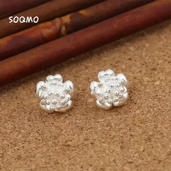 

SOQMO 925 Sterling Silver Daisy Flower Stud Earrings for Women Lady Gift Silver Earrings Cute Fashion Jewelry SQM104